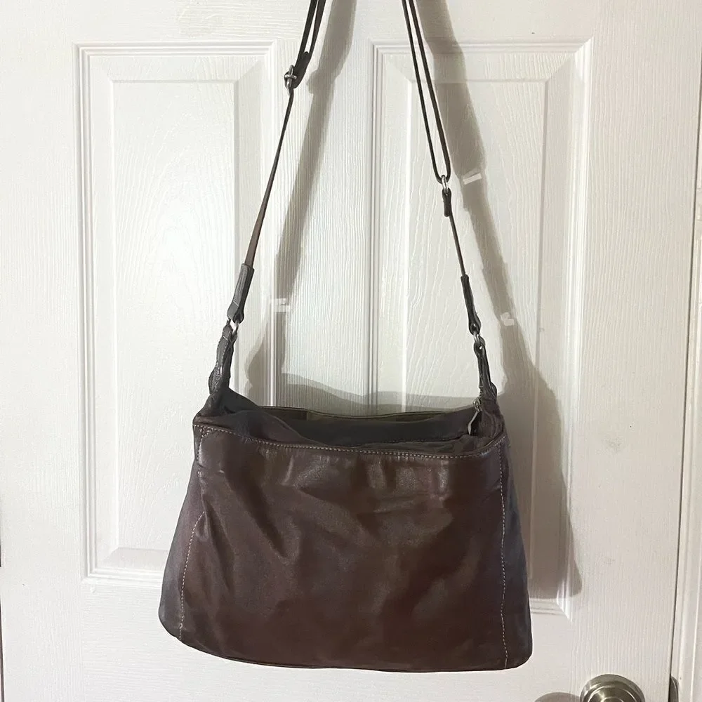 Vintage Toyooka Handmade craftsman made in Japan distressed Brown leather bag